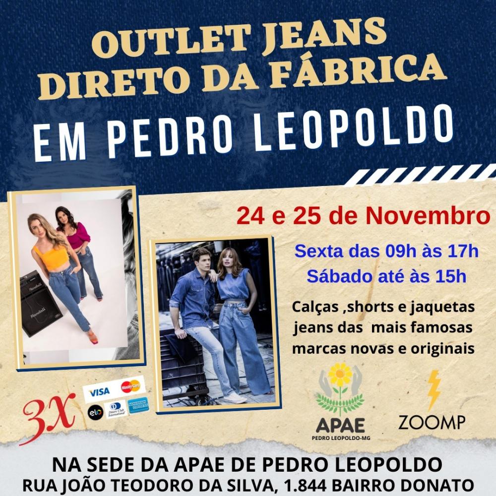 APAE Pedro Leopoldo promove grande Outlet Jeans.